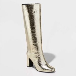 a new day Gold Heeled Boots Various Sizes